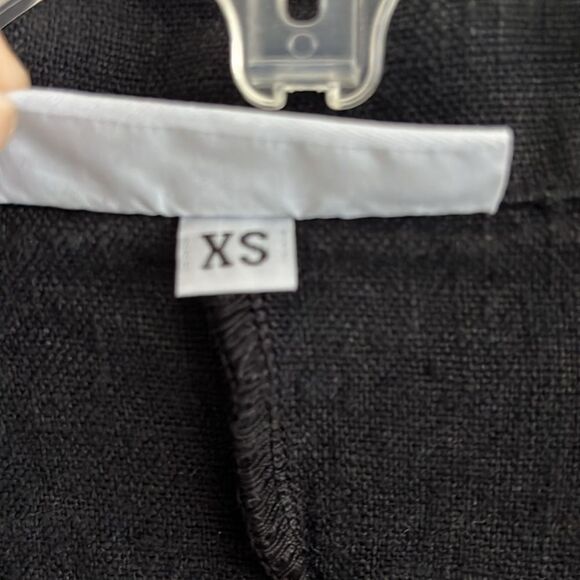 EUC Bryn Walker 100% Linen Black loose one button BlazerJacket Sz XS - Picture 3 of 9